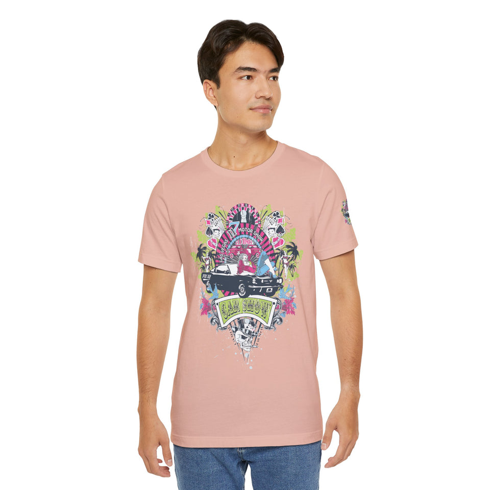 Retro Vibes Unisex Jersey Tee - Beach Cruiser Graphic