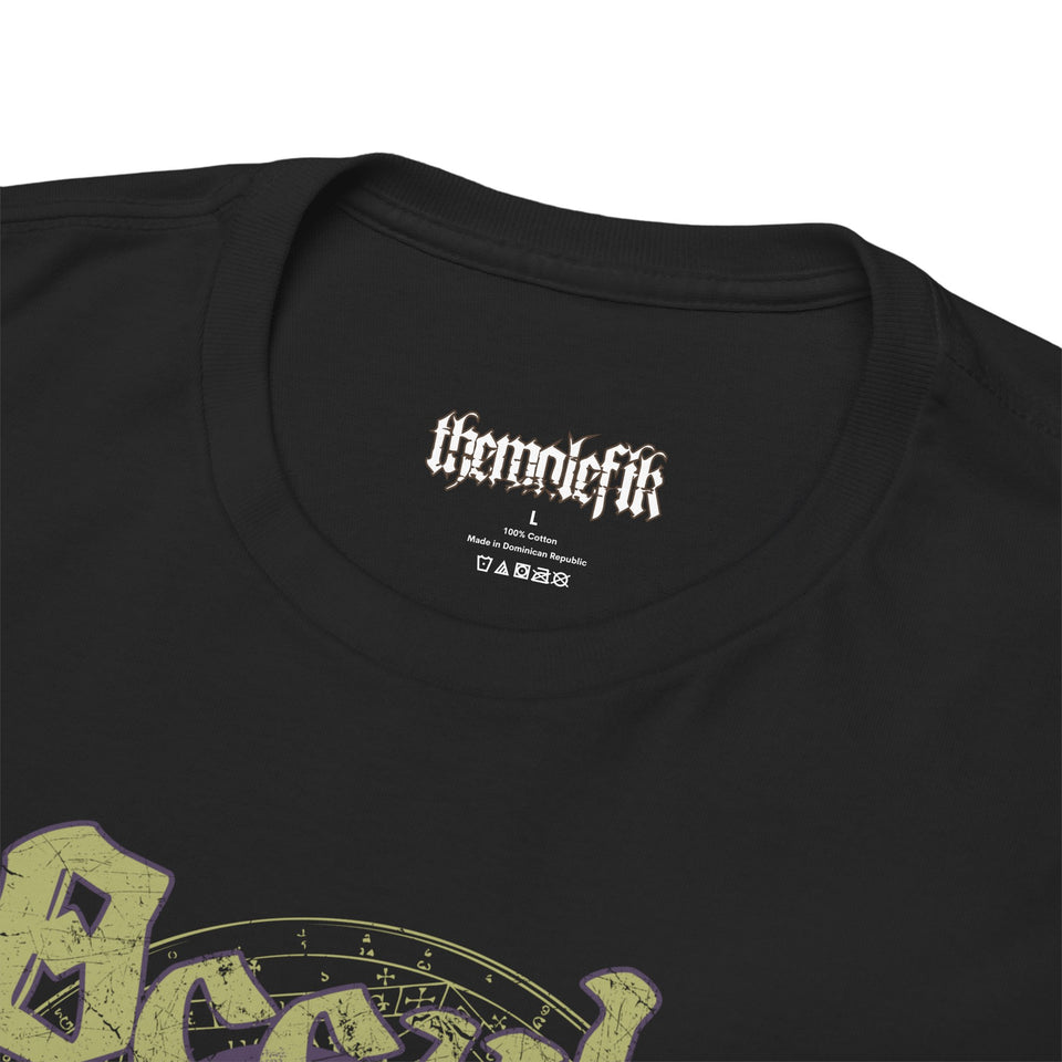 Gothic Occult Heavy Cotton Tee – Unisex Graphic Tee for Edgy Fashion Enthusiasts
