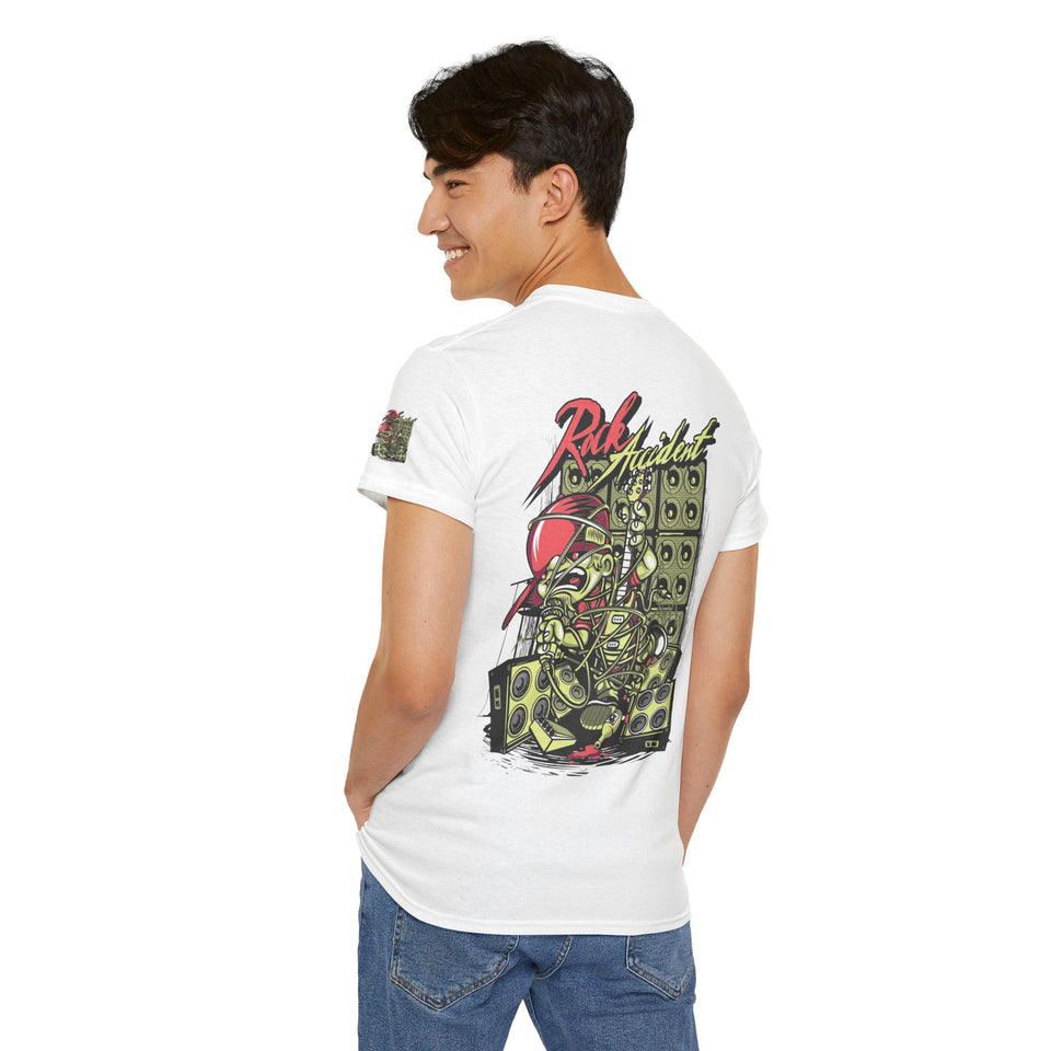 Vibrant Urban Art Unisex Heavy Cotton Tee – Street Style Graphic T-Shirt with Speaker Design