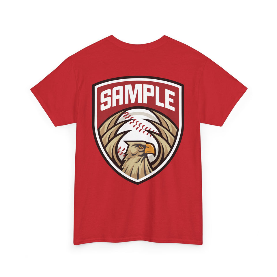 Unisex Heavy Cotton Tee - Eagle Baseball Graphic T-Shirt