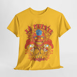 Vibrant Unisex Heavy Cotton Tee - Eye-Catching Skull Design