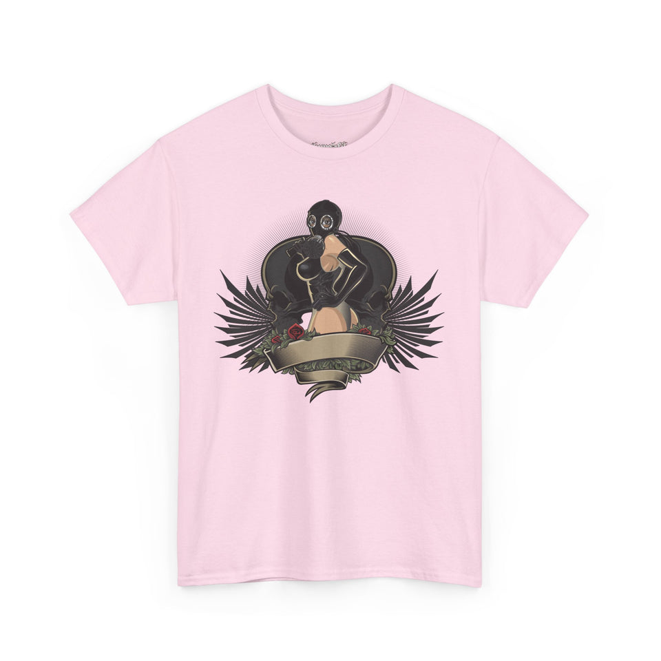Gothic Style Unisex Heavy Cotton Tee - Unique Art Design with Vintage Vibe