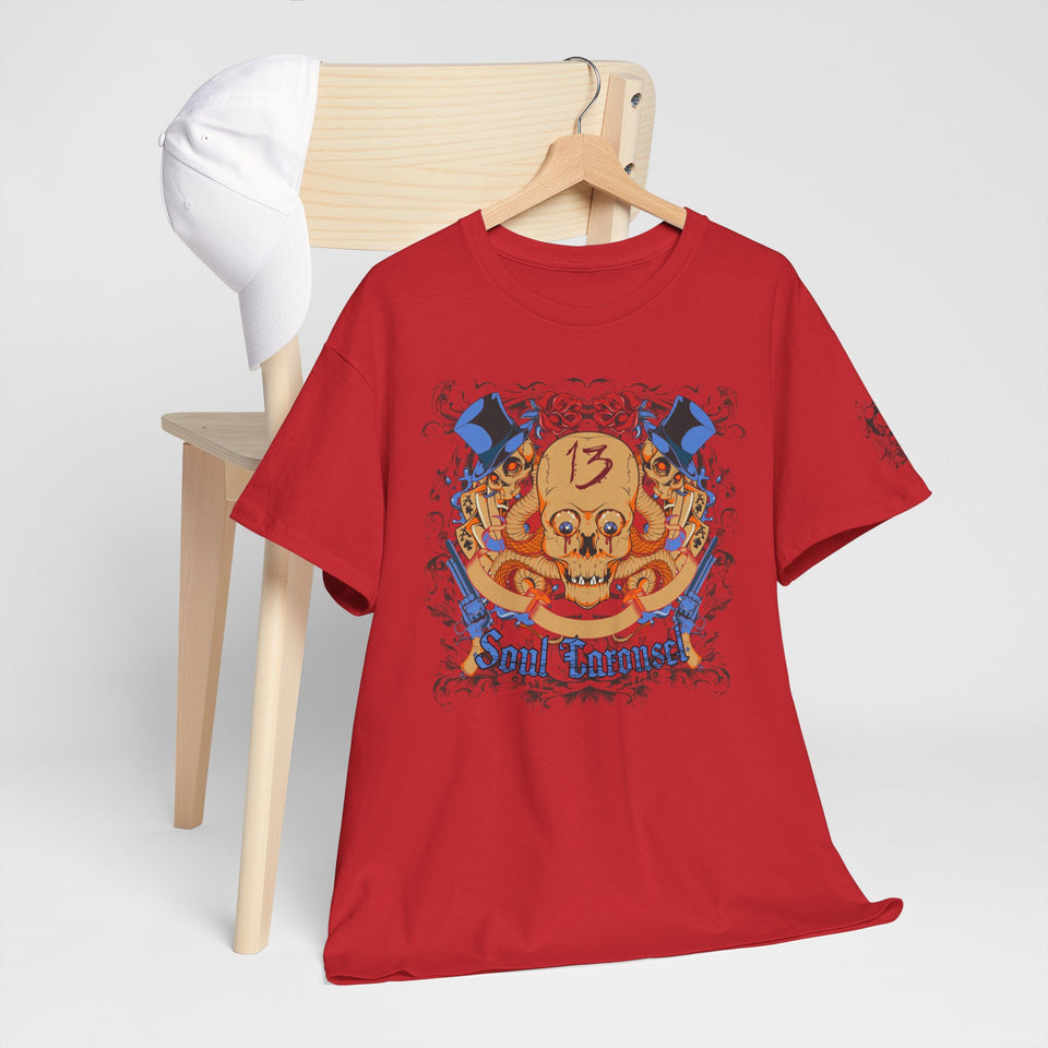 Vintage Graphic Unisex Heavy Cotton Tee - Edgy Retro Art Style