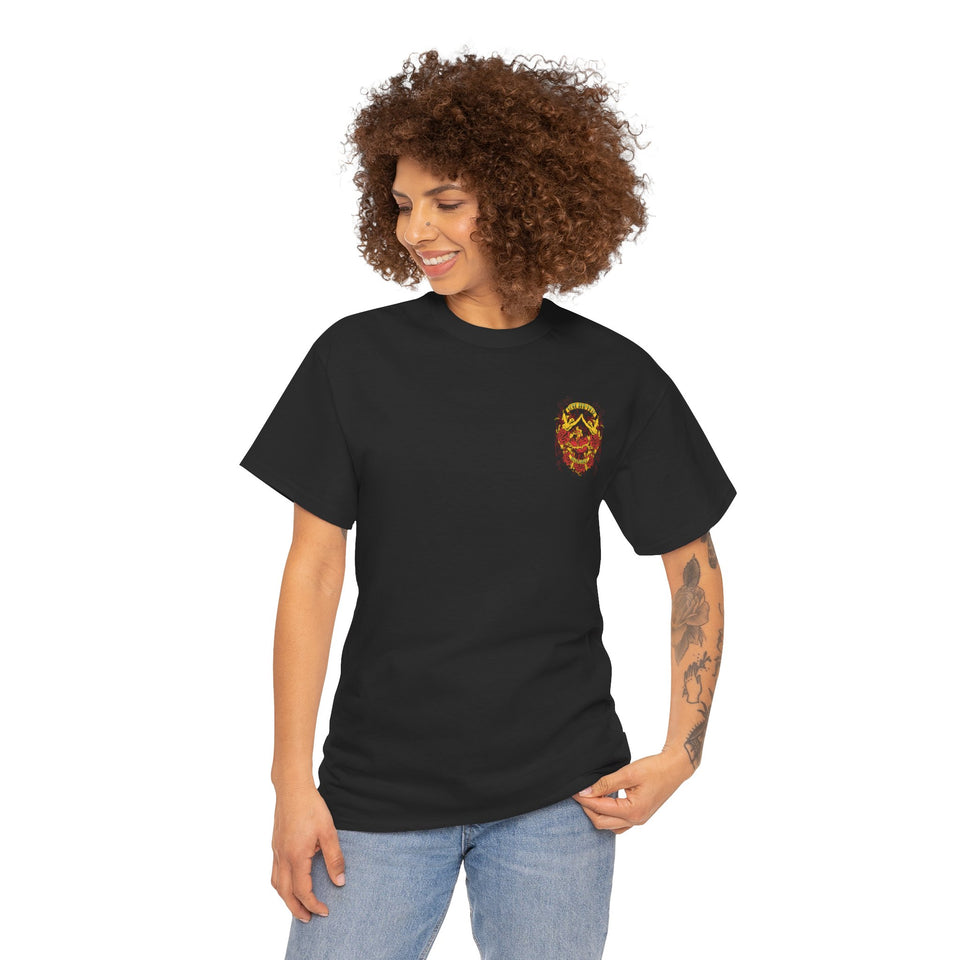 Bold Graphic Unisex Heavy Cotton Tee - Love & Roses Design