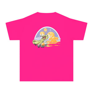 Youth Midweight Tee - Fun Dinosaur Graphic Tee for Kids