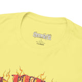 Vibrant Unisex Heavy Cotton Tee - Eye-Catching Skull Design