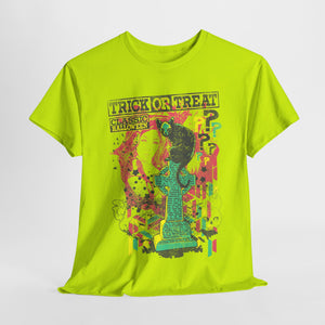 Trick or Treat Graphic Tee - Unisex Heavy Cotton T-Shirt