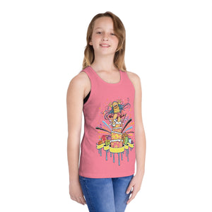 Colorful Celebration Kid's Jersey Tank Top with Fun Cake Design