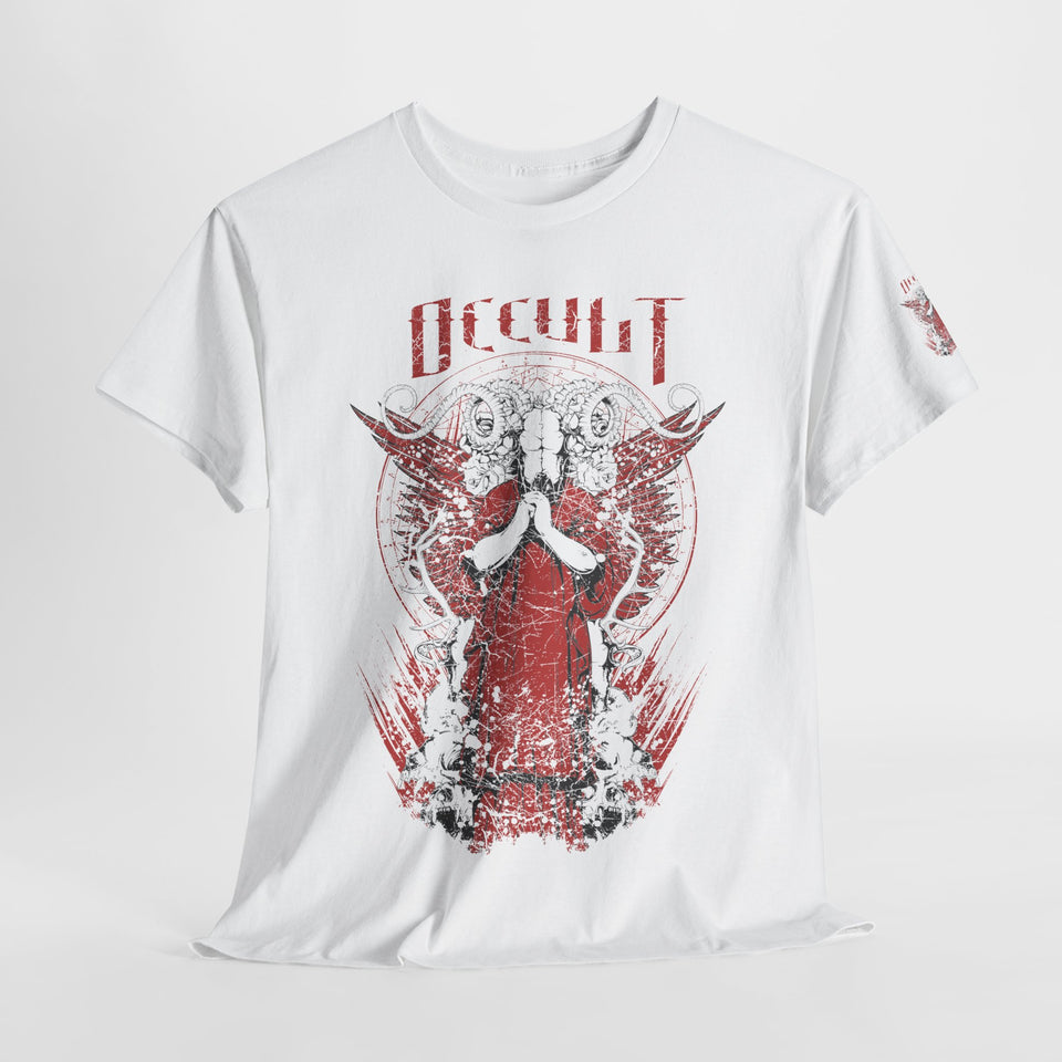 Unisex Heavy Cotton Tee - Red Occult Graphic Tee