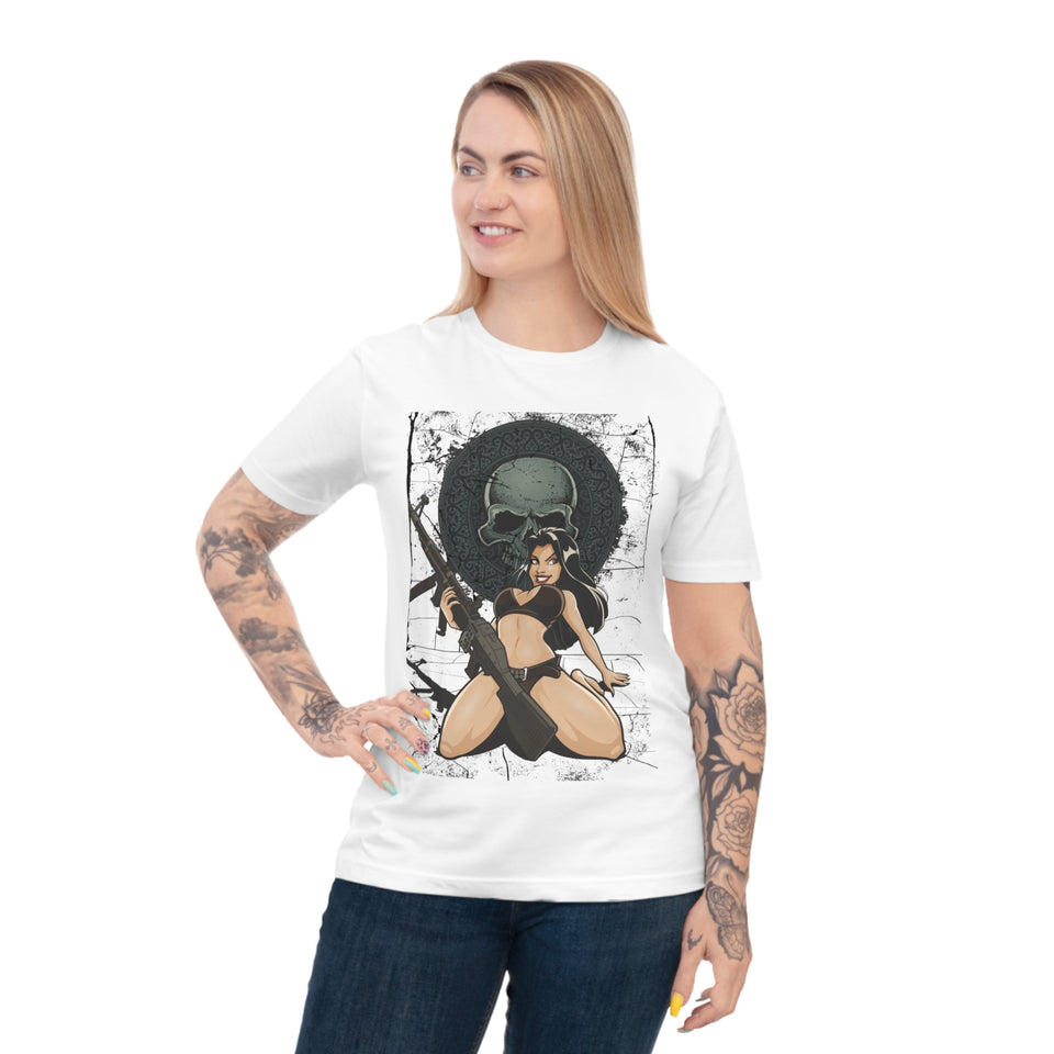 Rebellious Skull Graphic Unisex T-Shirt | Bold Yellow Design | Perfect for Edgy Casual Wear