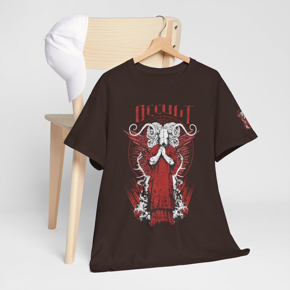 Unisex Heavy Cotton Tee - Red Occult Graphic Tee