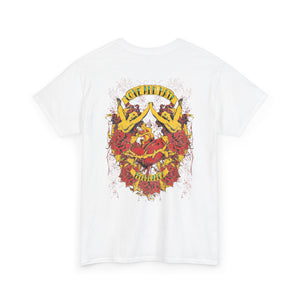 Bold Graphic Unisex Heavy Cotton Tee - Love & Roses Design