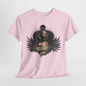 Gothic Style Unisex Heavy Cotton Tee - Unique Art Design with Vintage Vibe