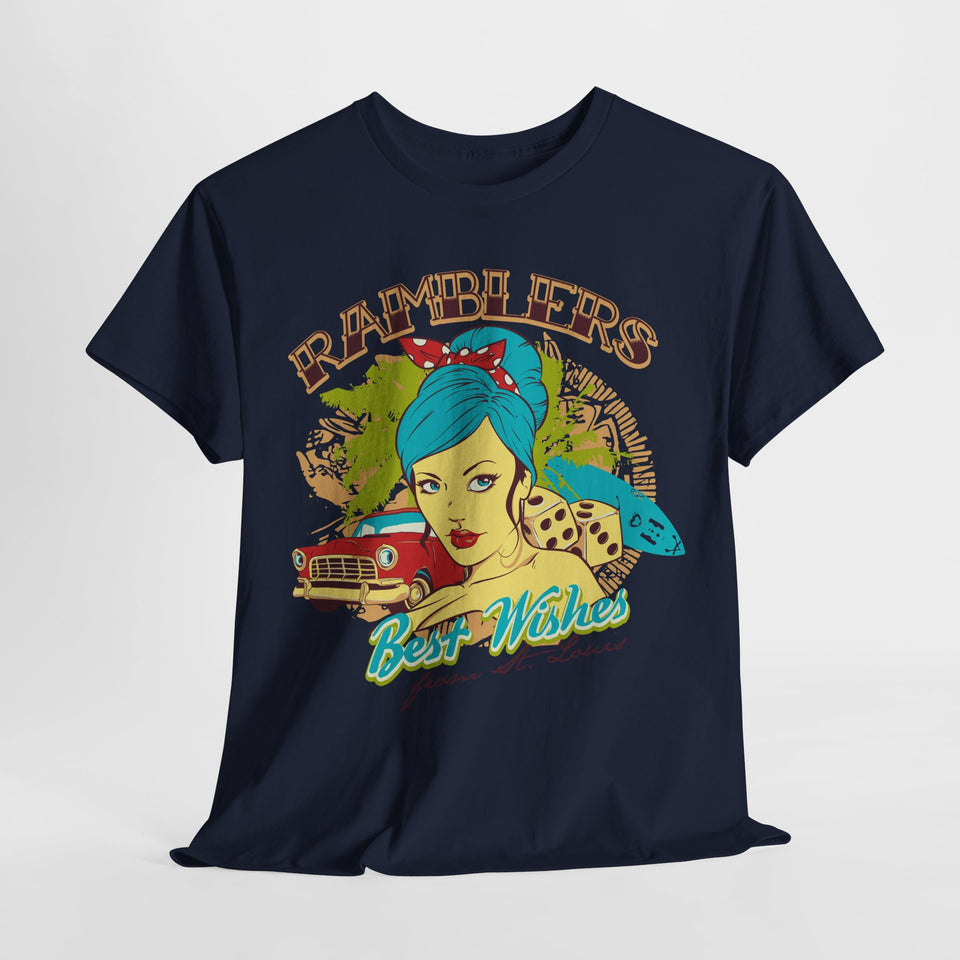 Vintage-Inspired Unisex Cotton Tee - "Best Wishes from St. Louis"