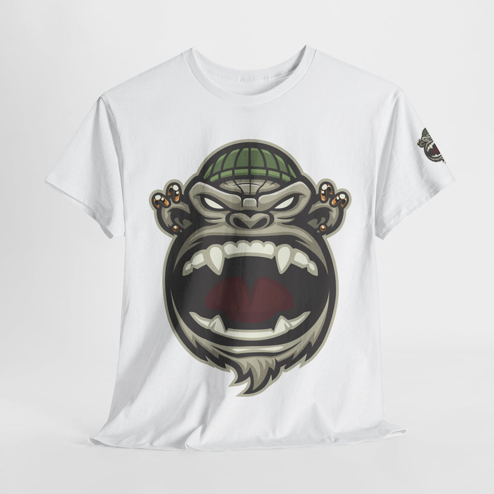 Unisex Heavy Cotton Tee - Fierce Gorilla Graphic T-Shirt