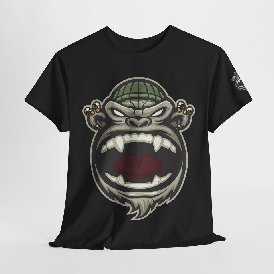Unisex Heavy Cotton Tee - Fierce Gorilla Graphic T-Shirt