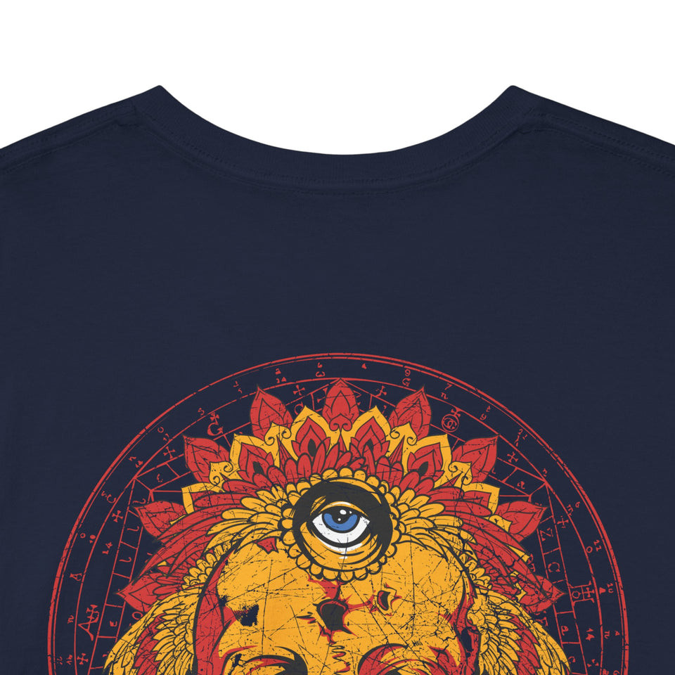 Vintage Skull Art Unisex Heavy Cotton Tee - Gothic Streetwear Fashion