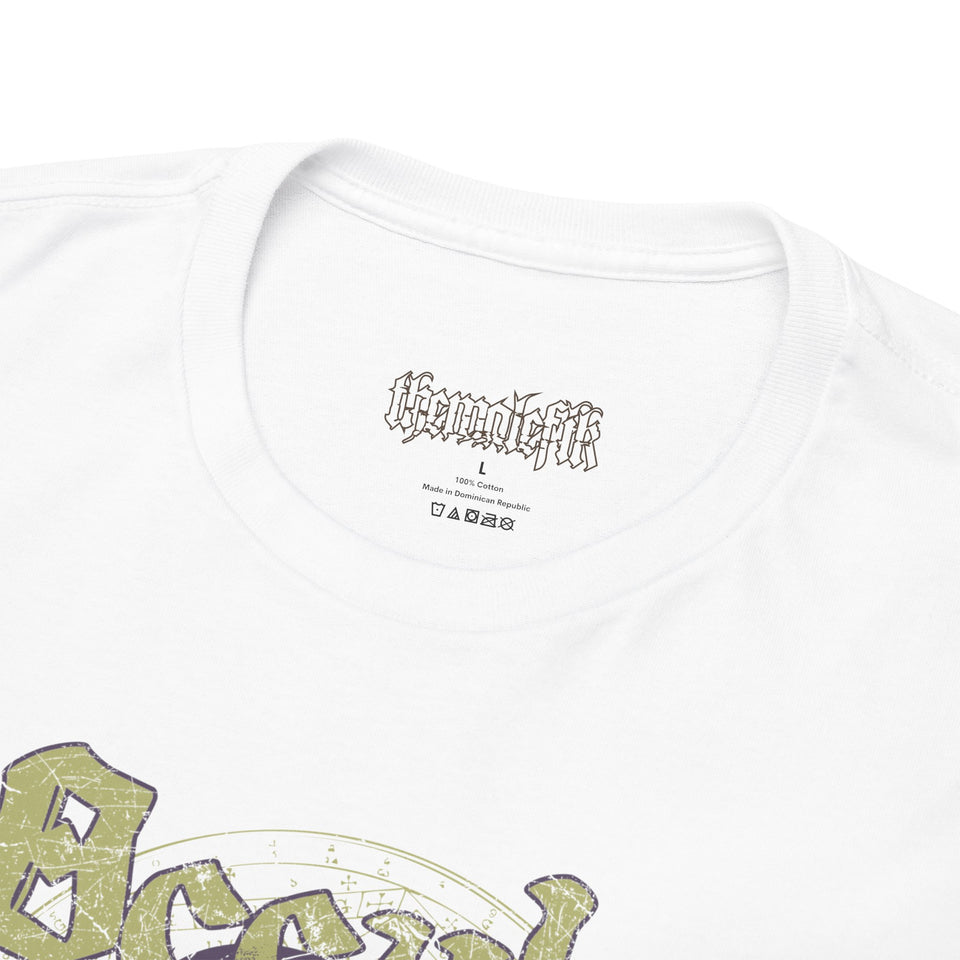 Gothic Occult Heavy Cotton Tee – Unisex Graphic Tee for Edgy Fashion Enthusiasts