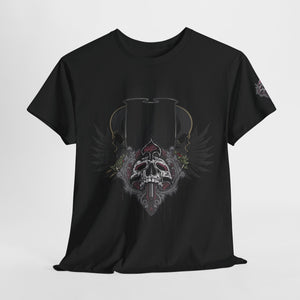 Edgy Skull Graphic Unisex Heavy Cotton Tee - Urban Streetwear Style