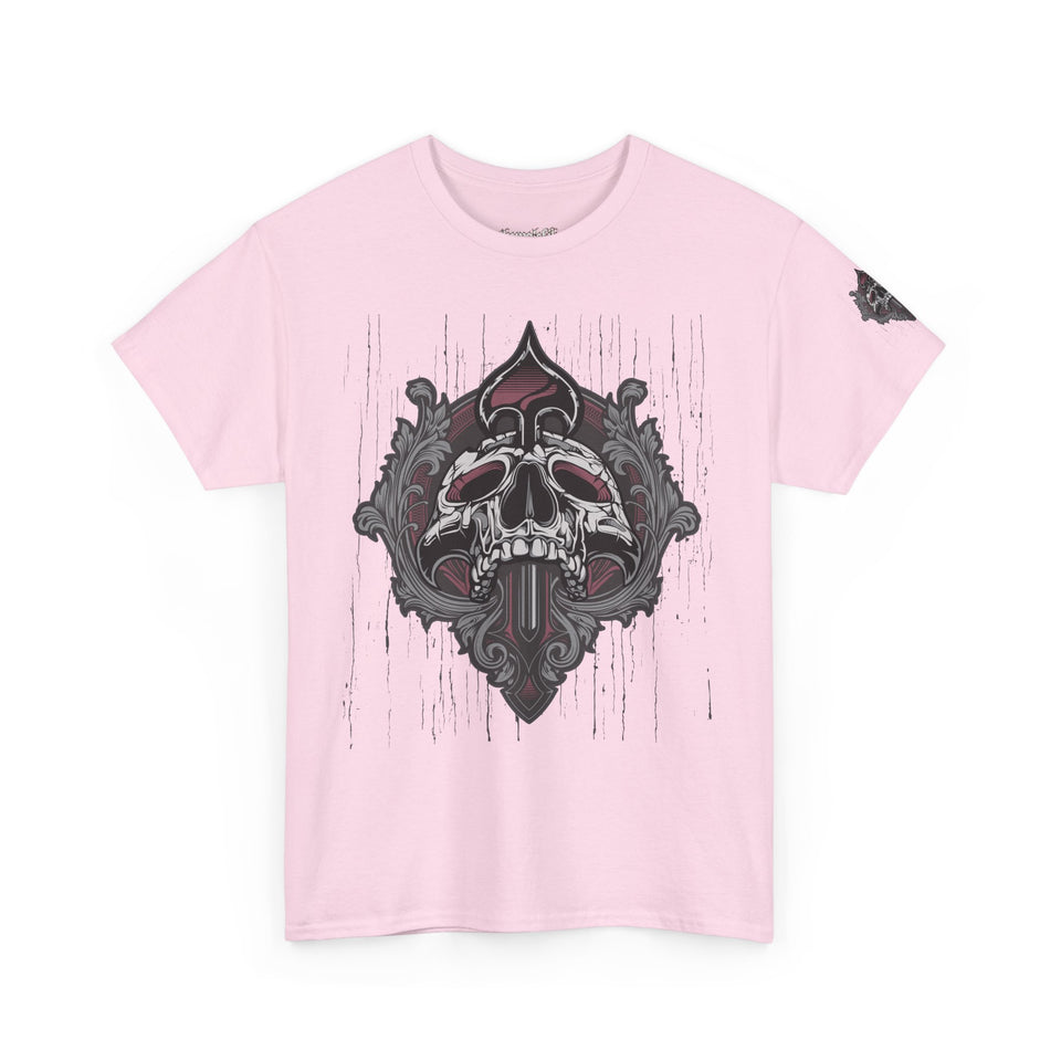 Vintage Skull Art Unisex Heavy Cotton Tee - Gothic Streetwear Fashion