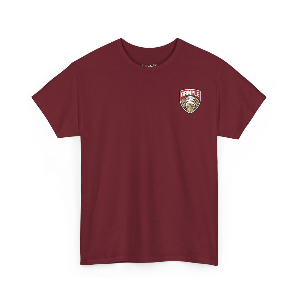 Unisex Heavy Cotton Tee - Eagle Baseball Graphic T-Shirt