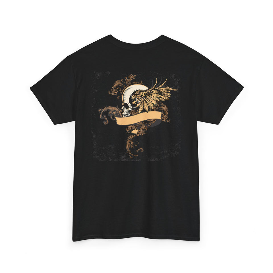 Edgy Graphic Tee - Skull & Warrior Design
