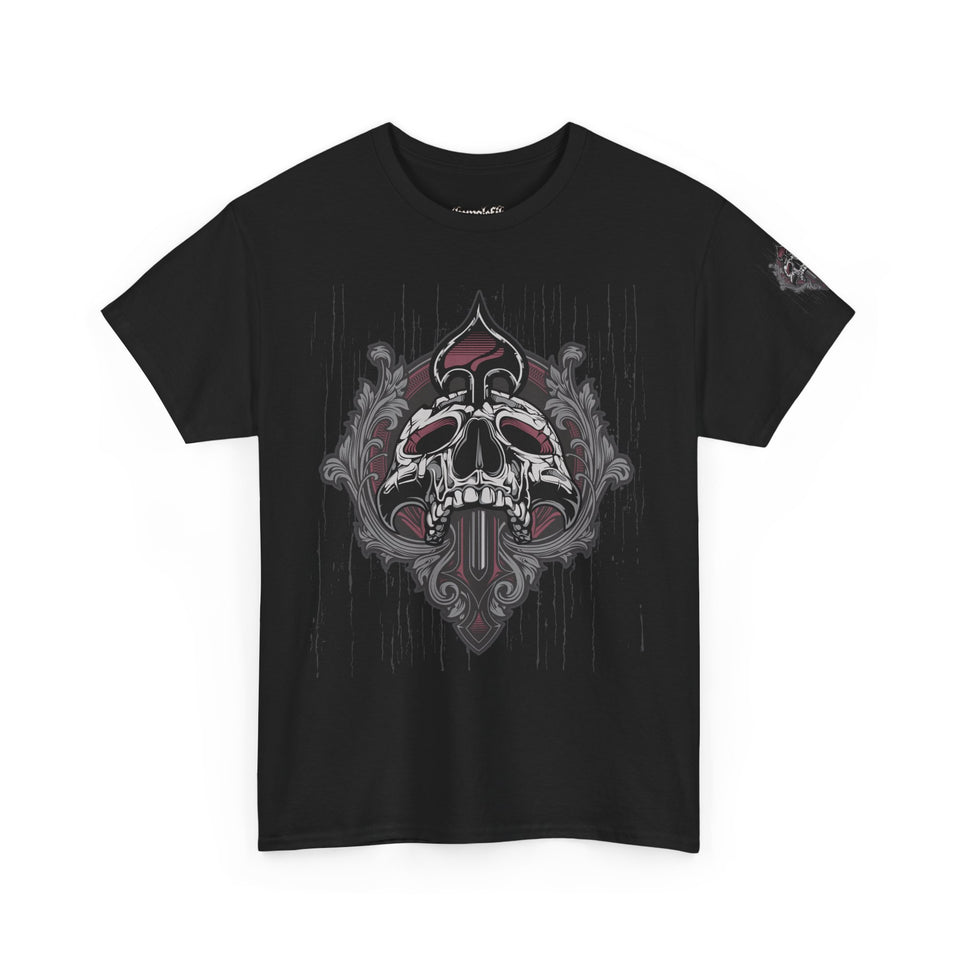 Vintage Skull Art Unisex Heavy Cotton Tee - Gothic Streetwear Fashion