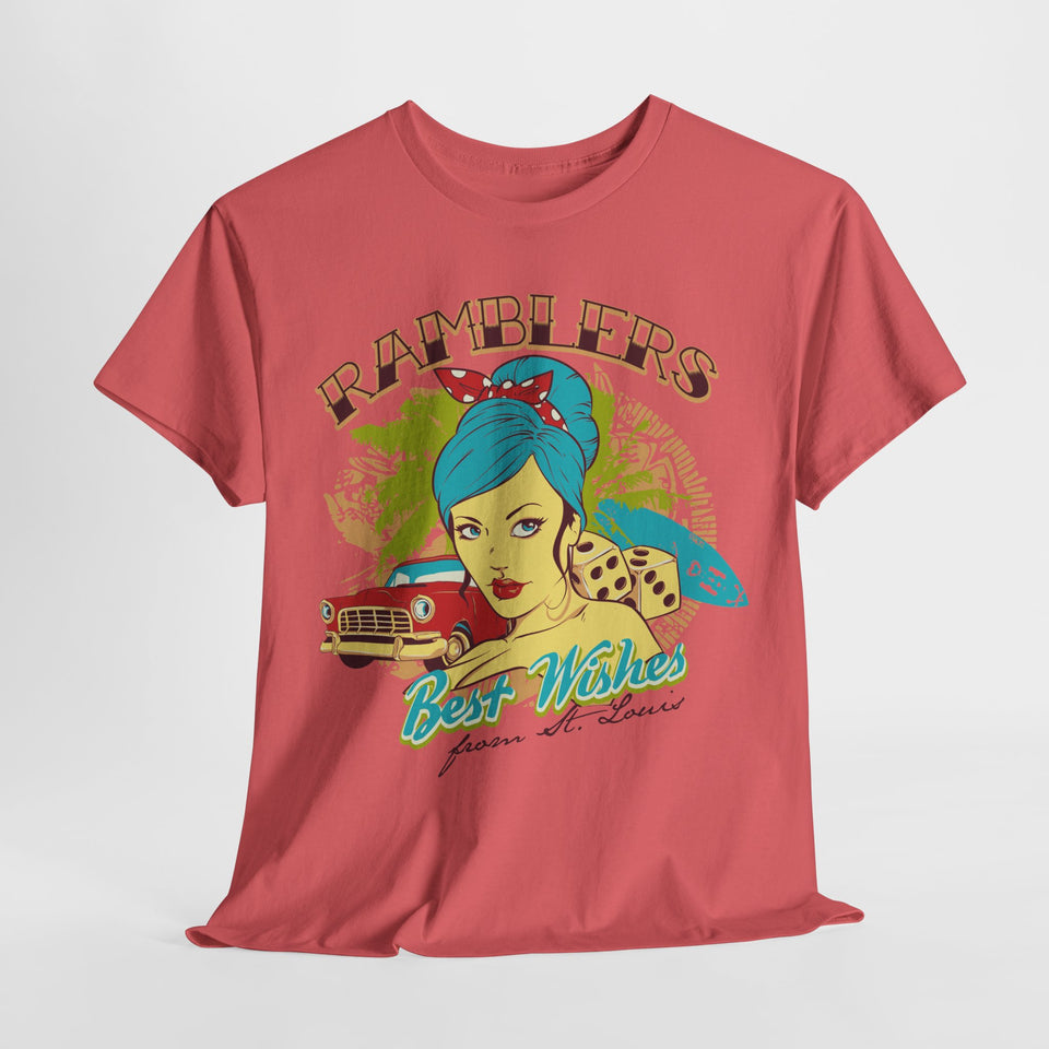 Vintage-Inspired Unisex Cotton Tee - "Best Wishes from St. Louis"