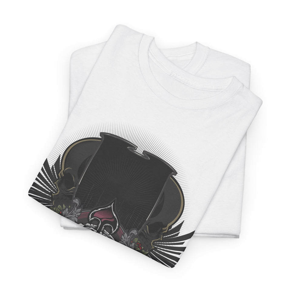 Edgy Skull Graphic Unisex Heavy Cotton Tee - Urban Streetwear Style