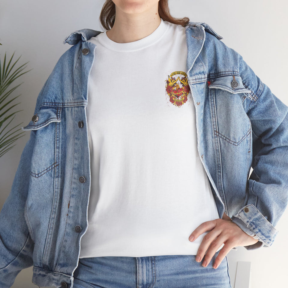 Bold Graphic Unisex Heavy Cotton Tee - Love & Roses Design