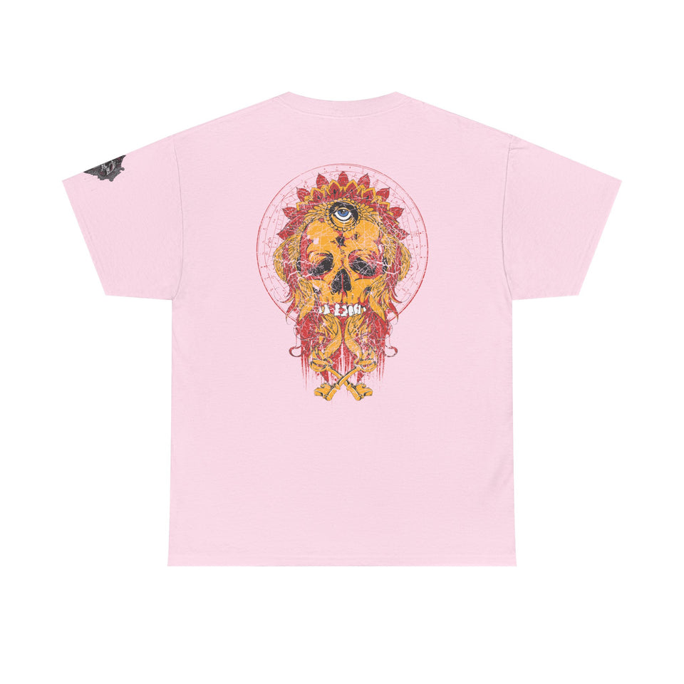 Vintage Skull Art Unisex Heavy Cotton Tee - Gothic Streetwear Fashion