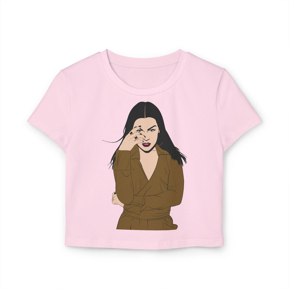 Chic Women's Baby Tee - Trendy Graphic Tee for Fashion Lovers