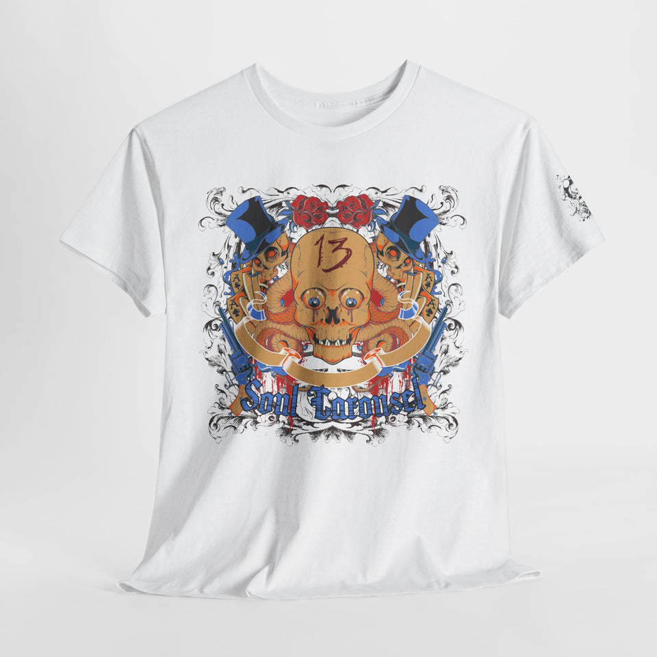 Vintage Graphic Unisex Heavy Cotton Tee - Edgy Retro Art Style