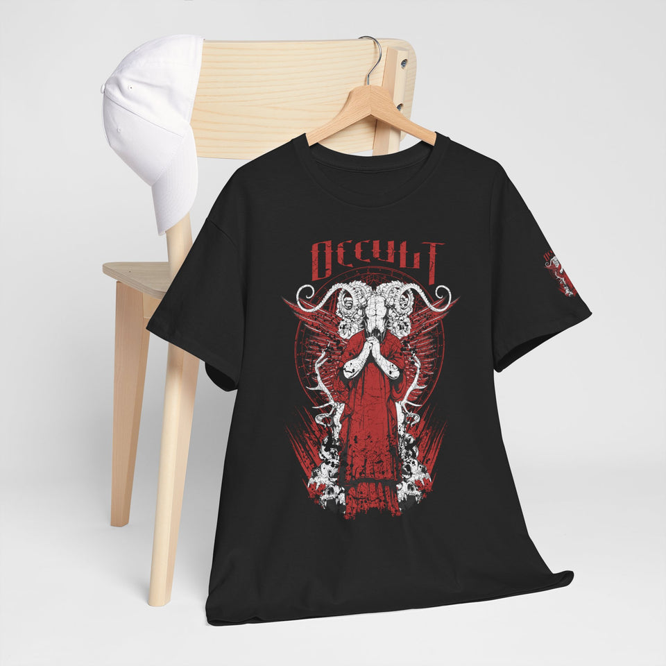Unisex Heavy Cotton Tee - Red Occult Graphic Tee