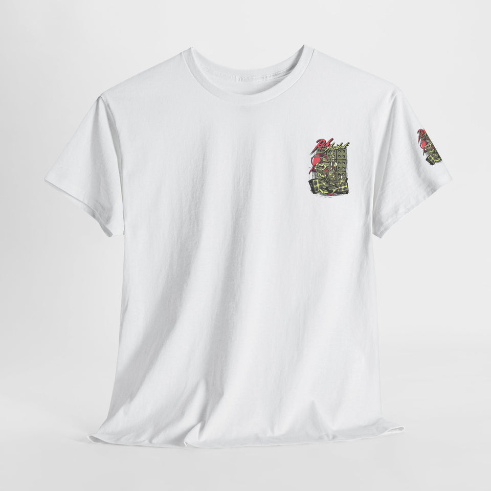 Vibrant Urban Art Unisex Heavy Cotton Tee – Street Style Graphic T-Shirt with Speaker Design