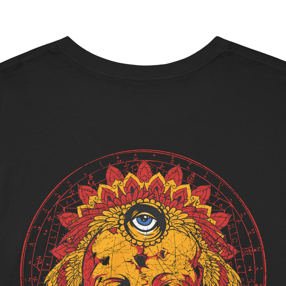 Vintage Skull Art Unisex Heavy Cotton Tee - Gothic Streetwear Fashion