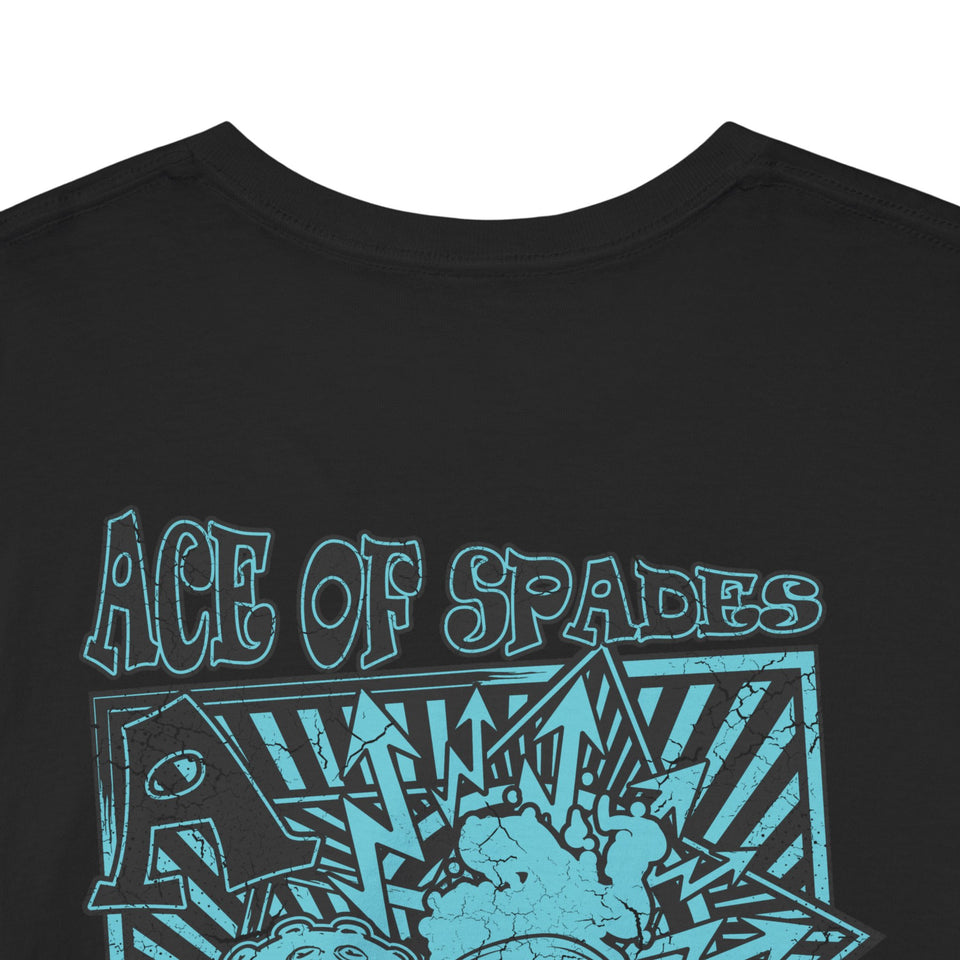 Unisex Heavy Cotton Tee - Skull & Heart Design, Edgy Graphic Tee for Casual Wear