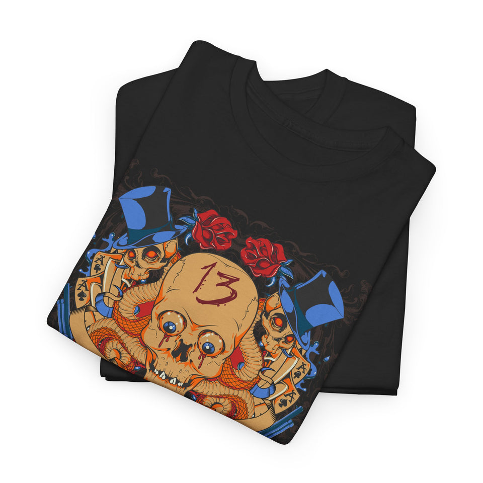 Vintage Graphic Unisex Heavy Cotton Tee - Edgy Retro Art Style