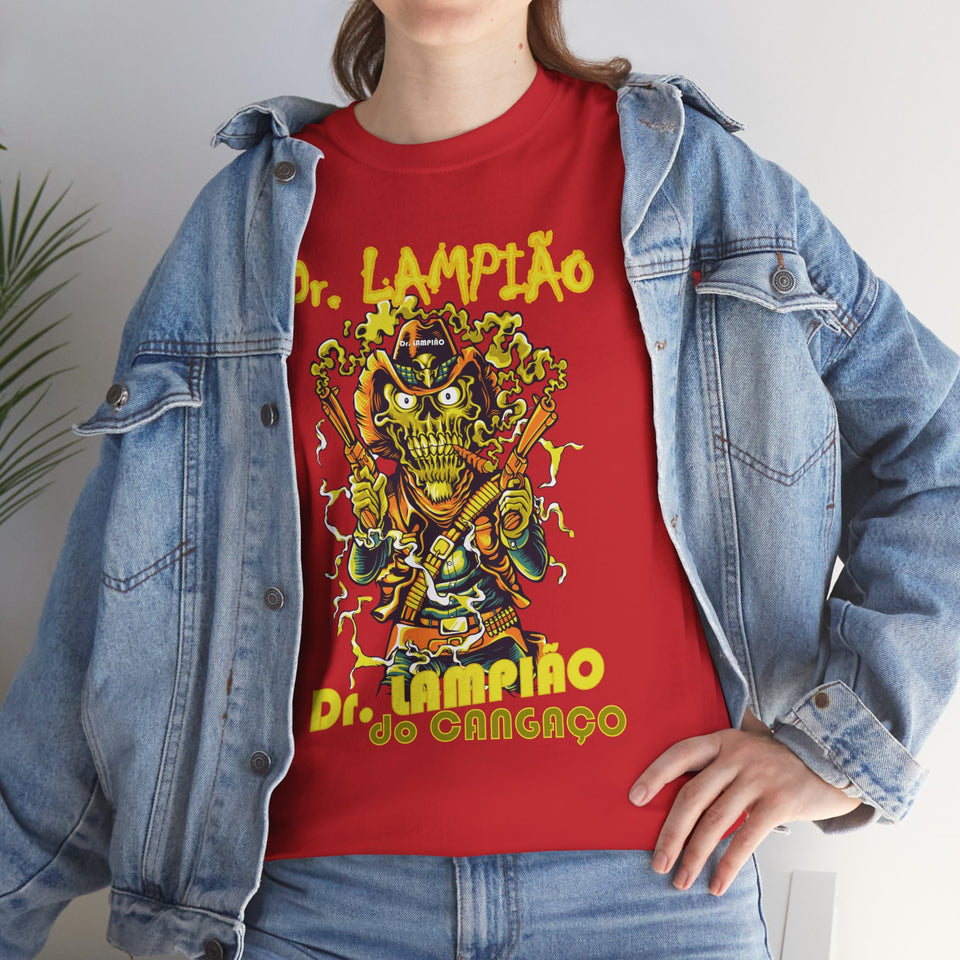 Dr. Lampião Unisex Heavy Cotton Tee | Bold Graphic Tee for Festivals & Everyday Wear