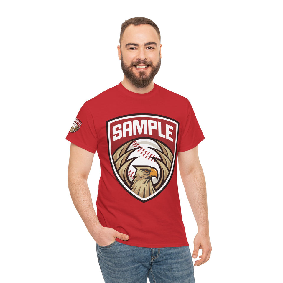 Unisex Heavy Cotton Tee - Eagle Baseball Graphic Design Shirt