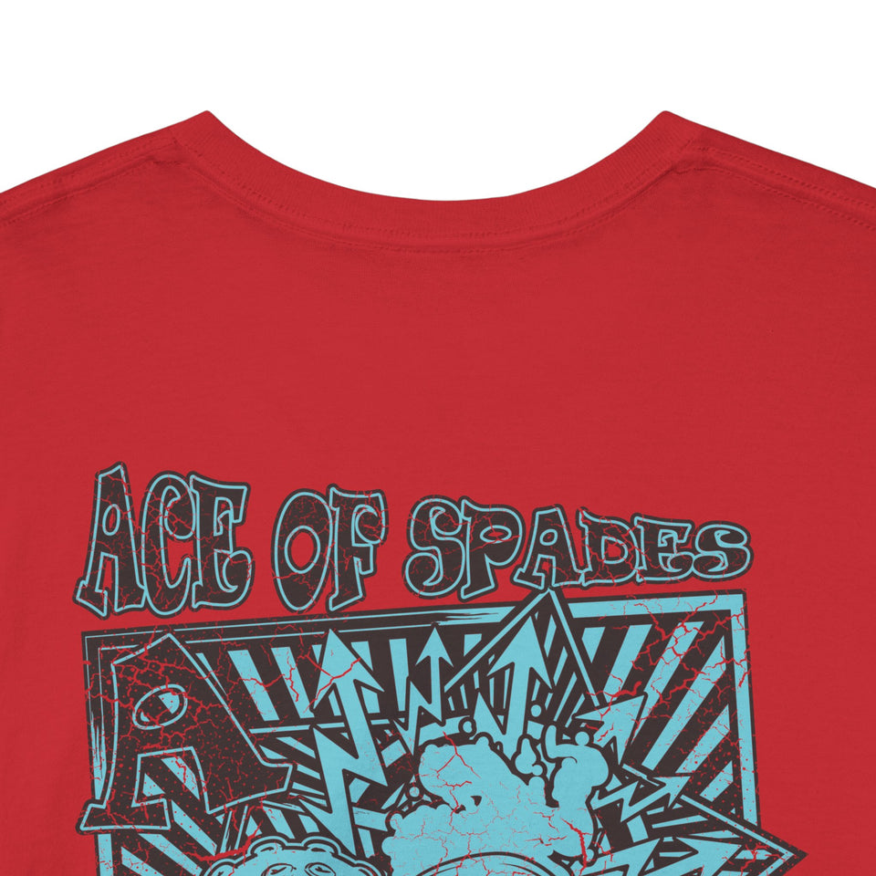 Unisex Heavy Cotton Tee - Skull & Heart Design, Edgy Graphic Tee for Casual Wear