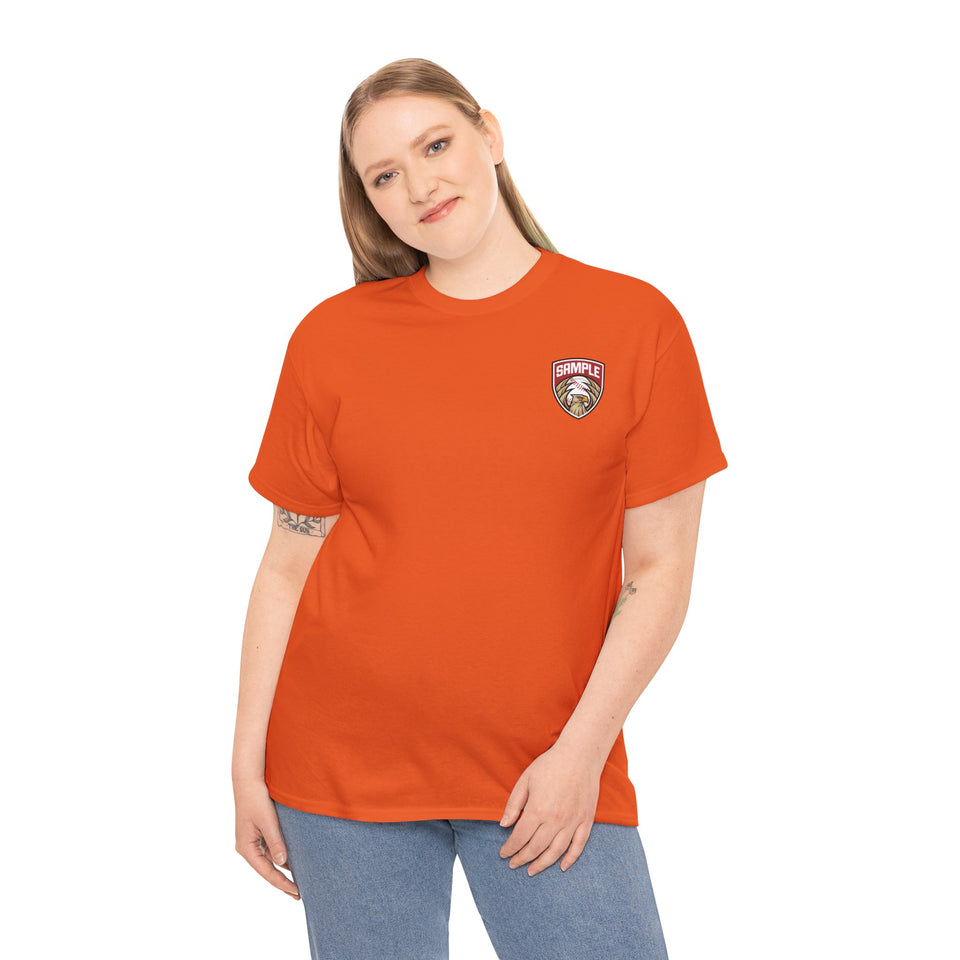 Unisex Heavy Cotton Tee - Eagle Baseball Graphic T-Shirt