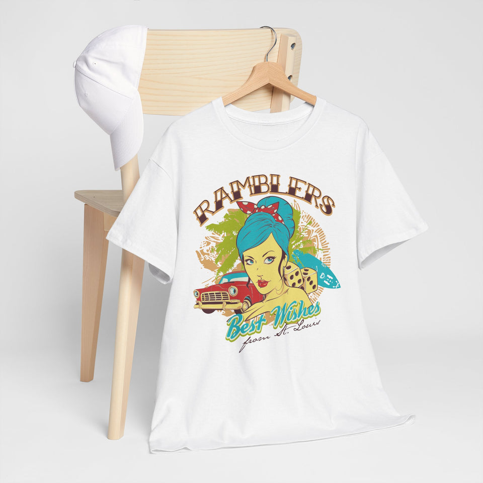 Vintage-Inspired Unisex Cotton Tee - "Best Wishes from St. Louis"