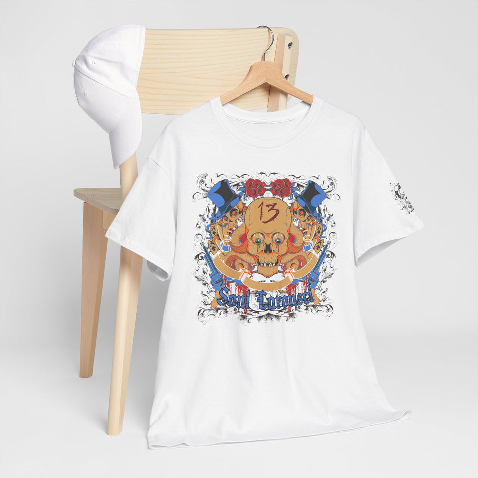 Vintage Graphic Unisex Heavy Cotton Tee - Edgy Retro Art Style