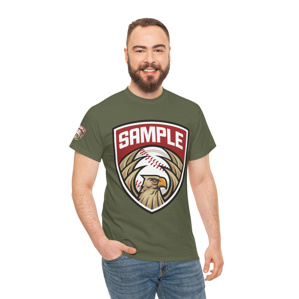 Unisex Heavy Cotton Tee - Eagle Baseball Graphic Design Shirt