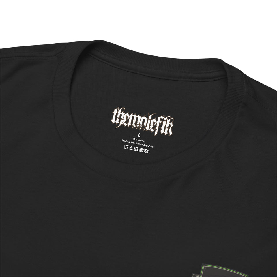 Cool Black Unisex Heavy Cotton Tee with Graphic Design