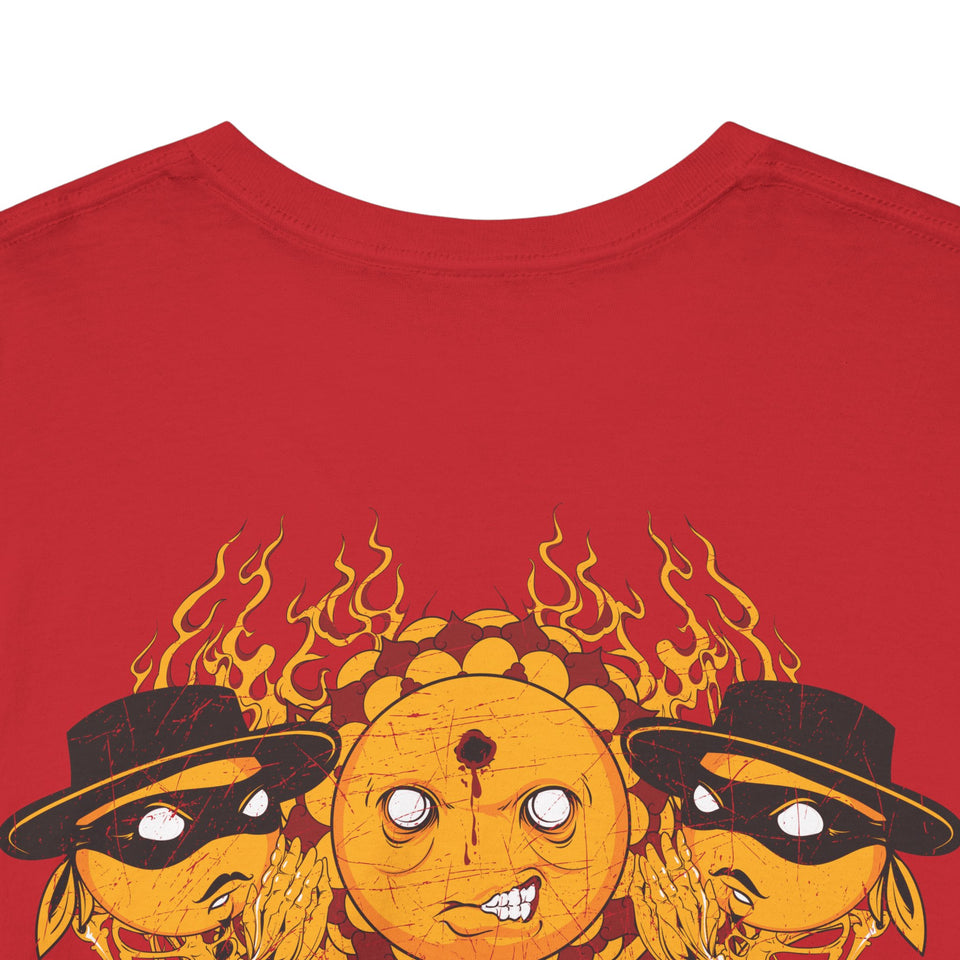 Unisex Heavy Cotton Tee - Psychedelic Skull Graphic Tee for Music Lovers