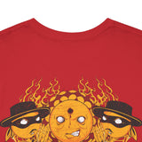 Unisex Heavy Cotton Tee - Psychedelic Skull Graphic Tee for Music Lovers