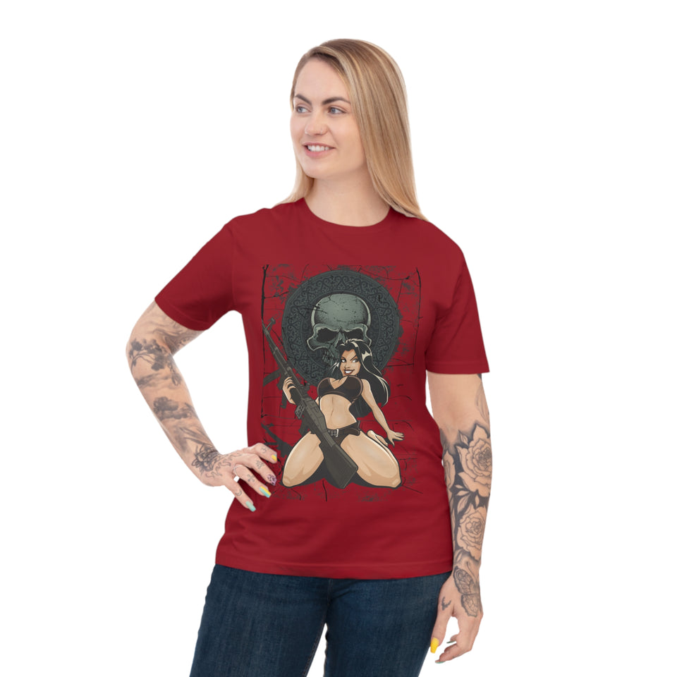 Rebellious Skull Graphic Unisex T-Shirt | Bold Yellow Design | Perfect for Edgy Casual Wear