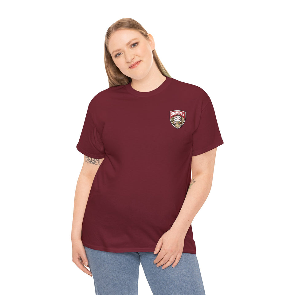 Unisex Heavy Cotton Tee - Eagle Baseball Graphic T-Shirt